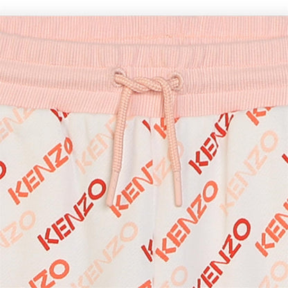 女童白色Logo长裤