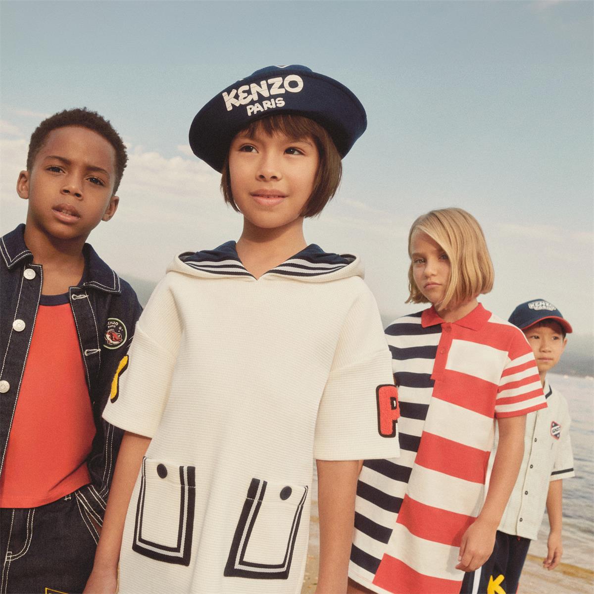 女童红色条纹棉连衣裙