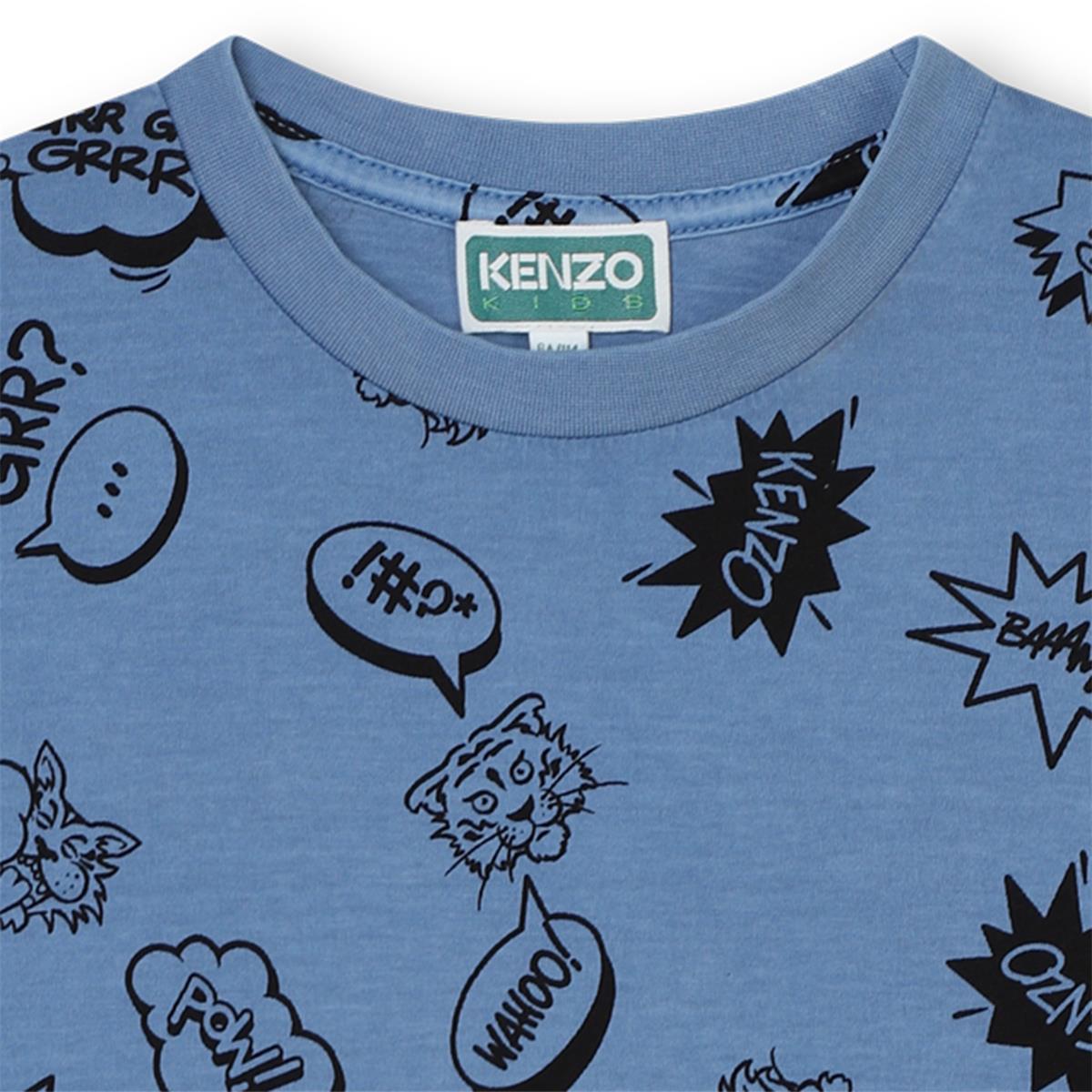 女童蓝色棉连衣裙