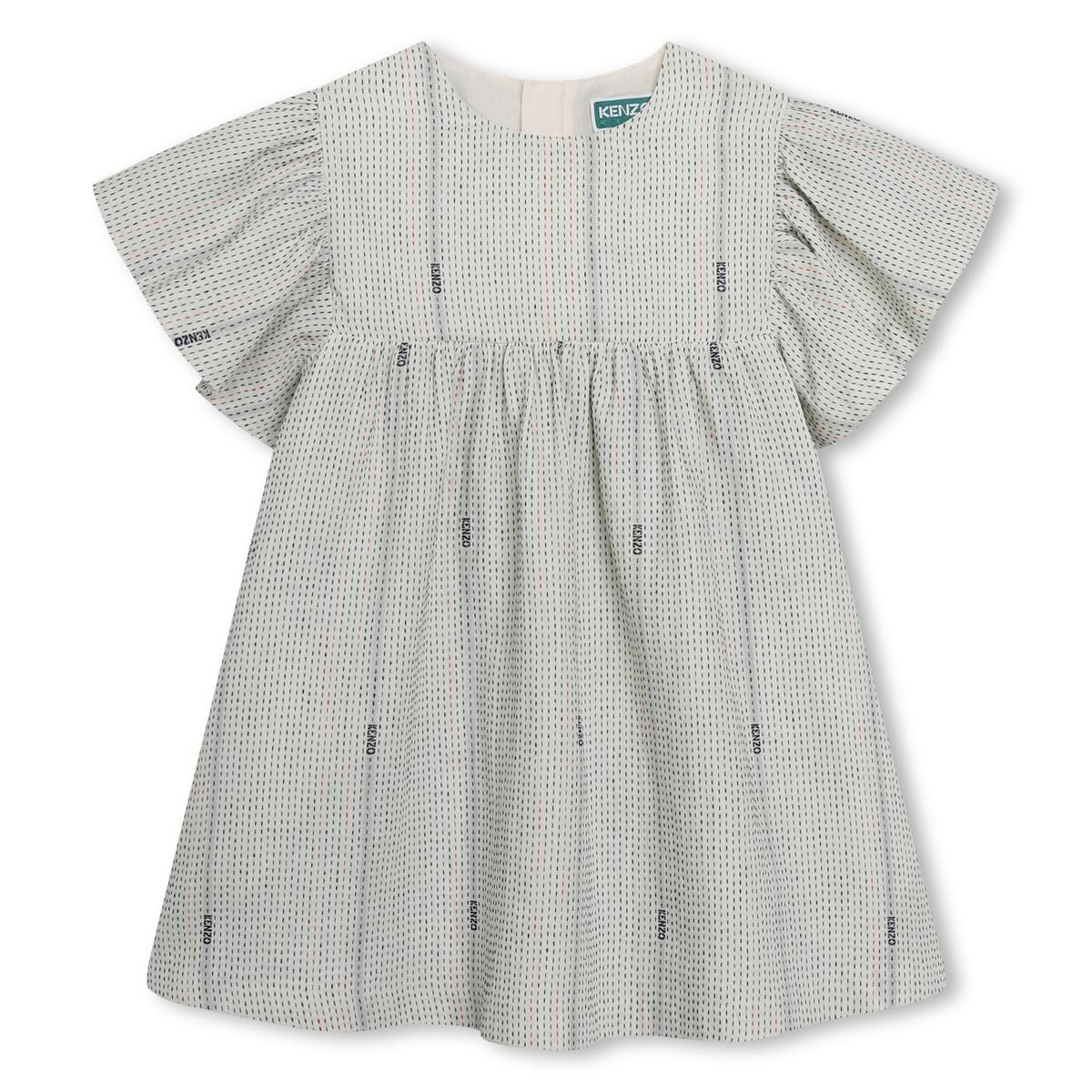 女童米色棉连衣裙