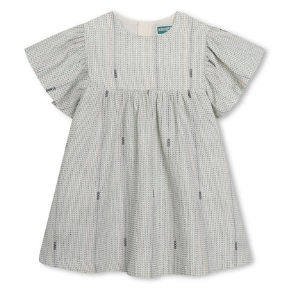 女童米色棉连衣裙