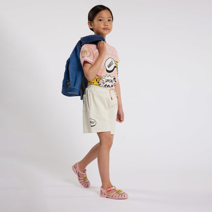 女童象牙白棉短裤