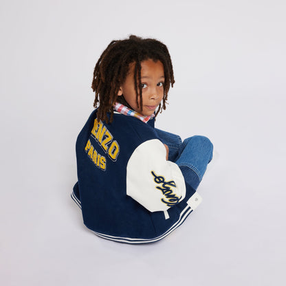 男童藏青色羊毛夹克