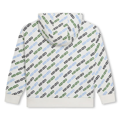 男童白色Logo棉卫衣