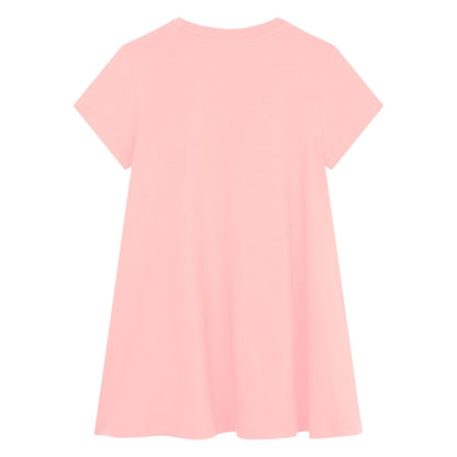 女童粉色棉连衣裙