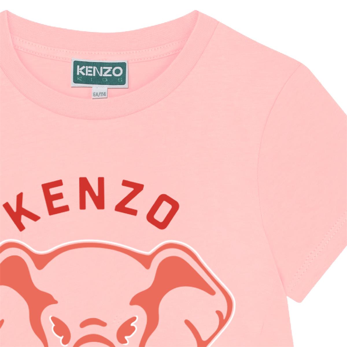 女童粉色棉连衣裙