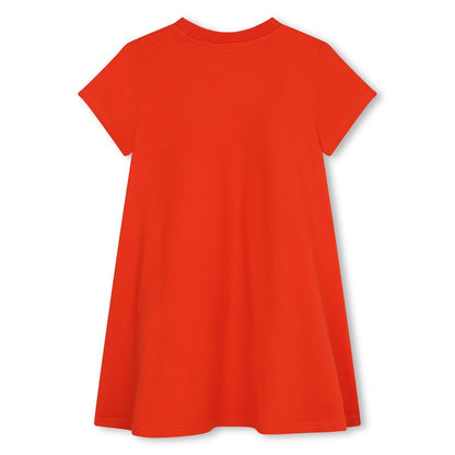 女童红色棉连衣裙