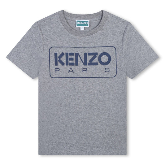 男童灰色Logo棉T恤