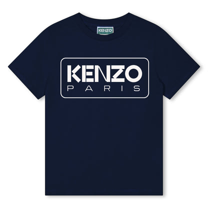 儿童藏青色Logo棉T恤