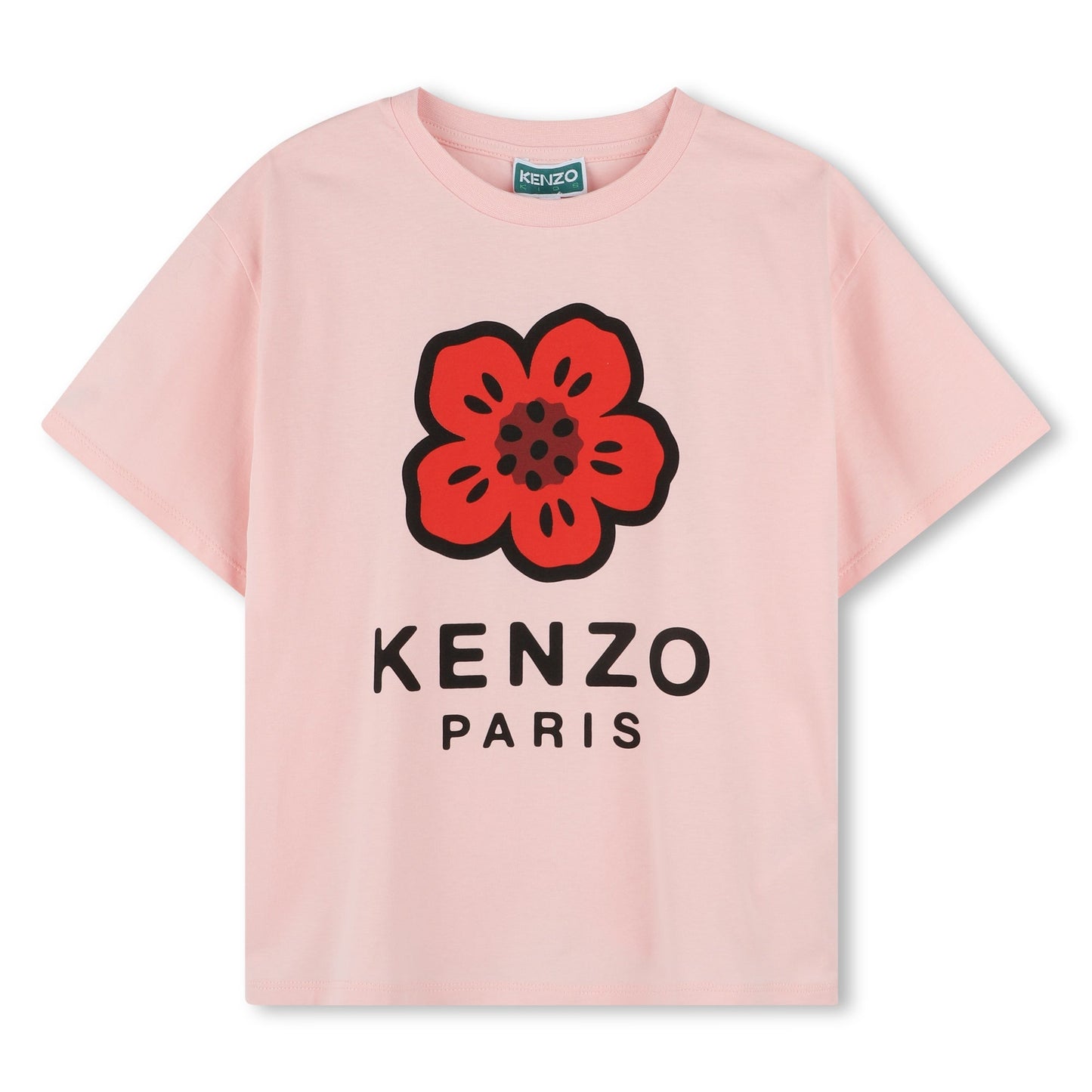 女童粉色印花Logo棉T恤