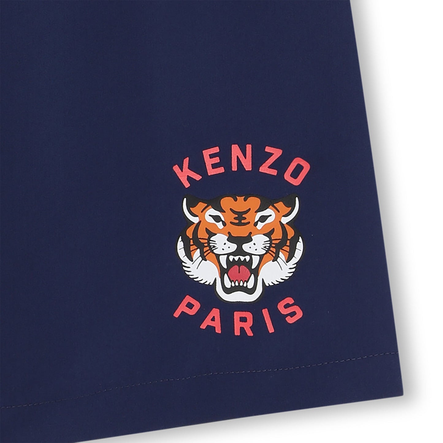 男童蓝色虎头印花泳裤