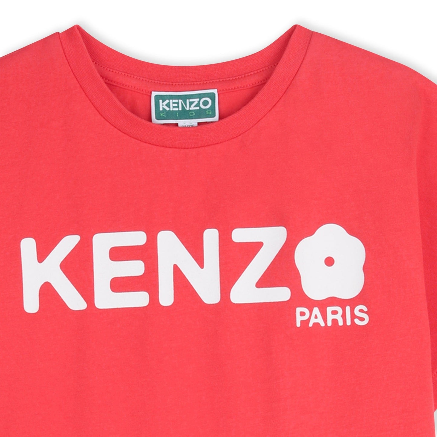 女童红色Logo棉连衣裙