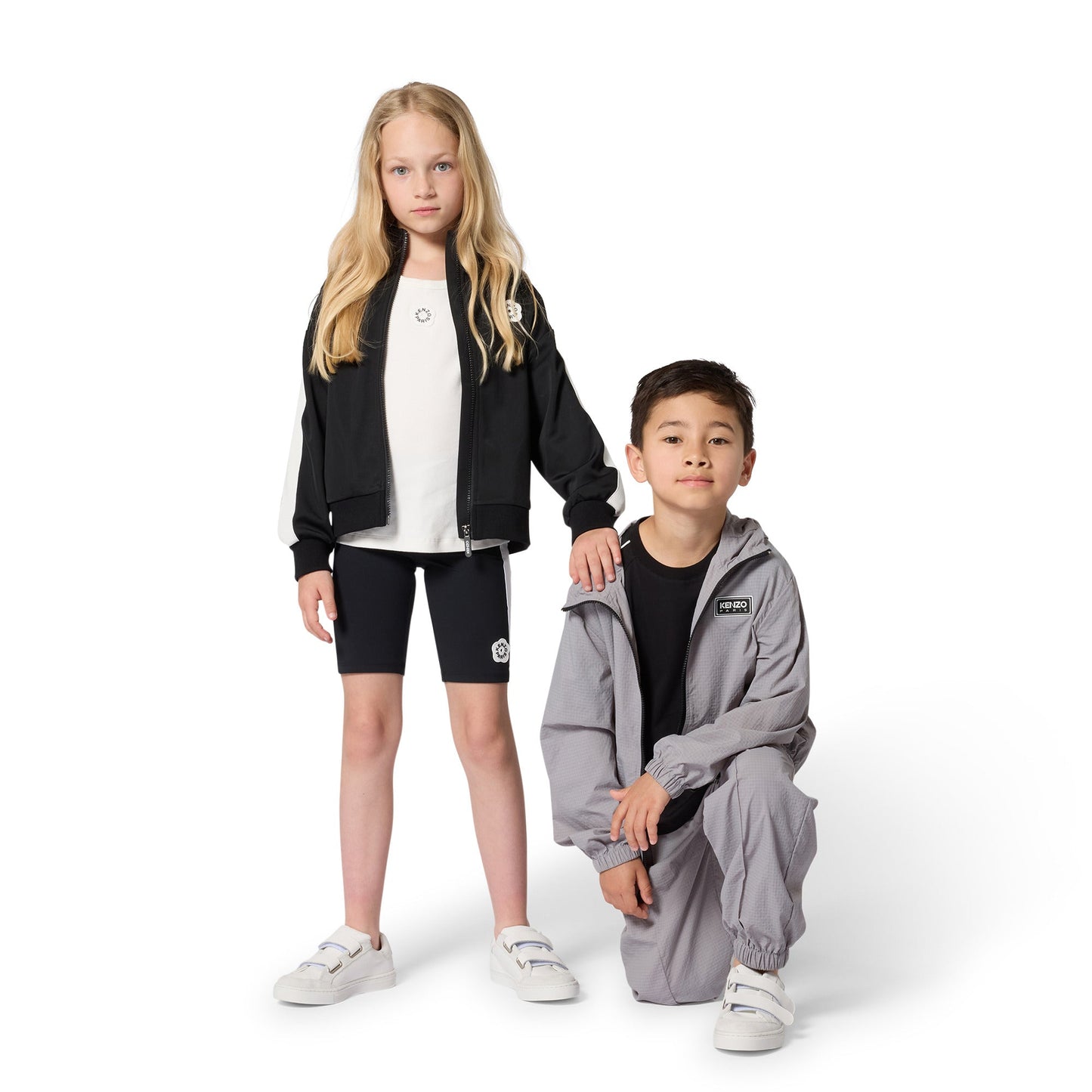 男童灰色格子长裤