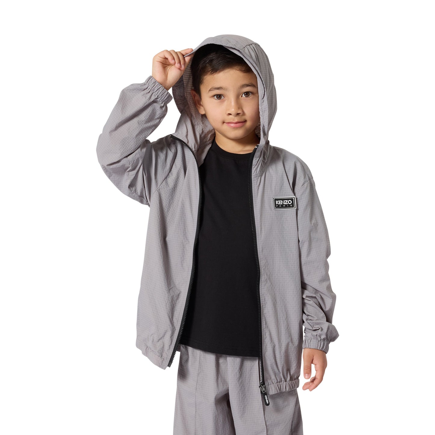 男童灰色格子长裤