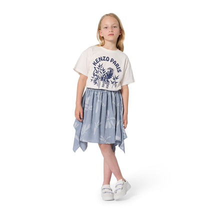 儿童白色印花棉T恤