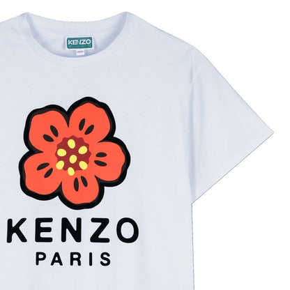 儿童浅蓝色印花棉T恤