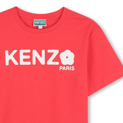 女童红色Logo棉T恤