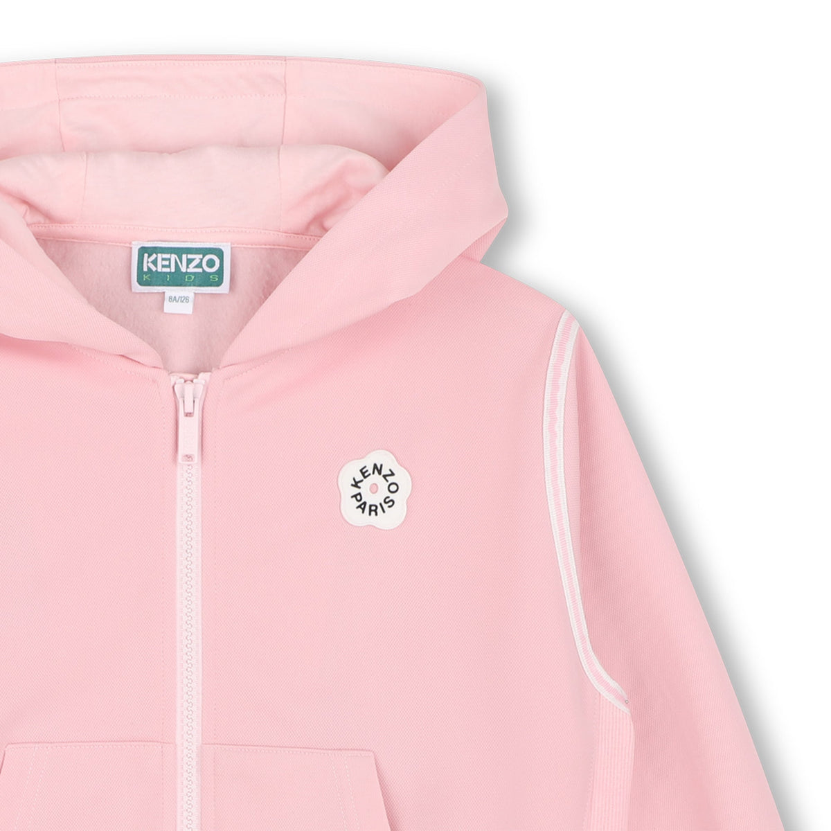女童粉色棉拉链上衣