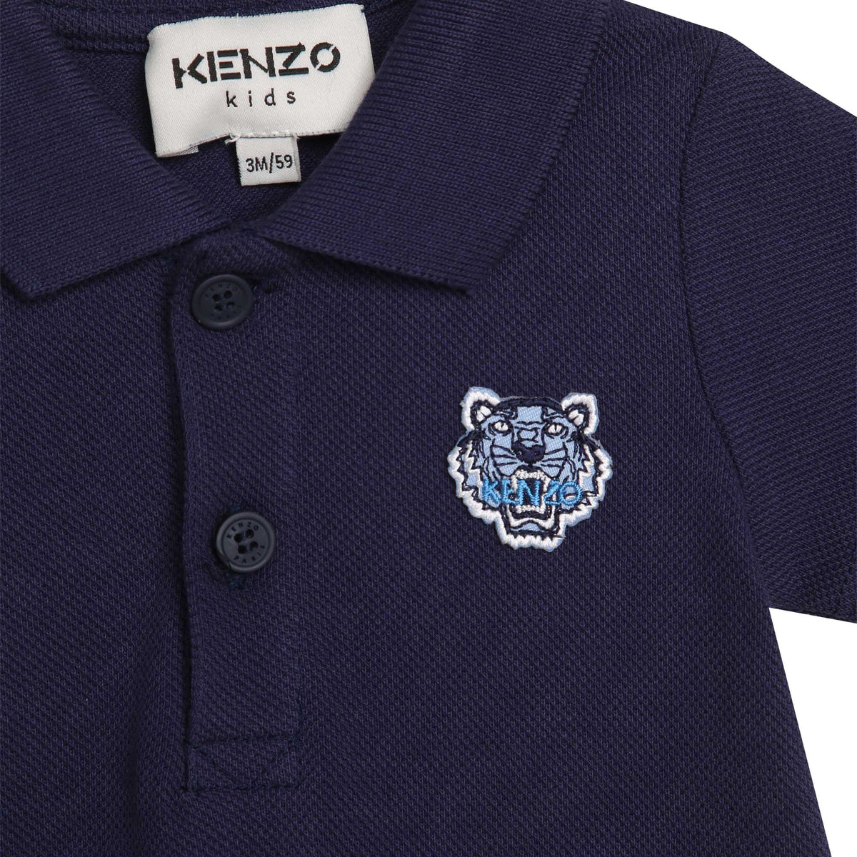 男婴藏青色棉连体衣