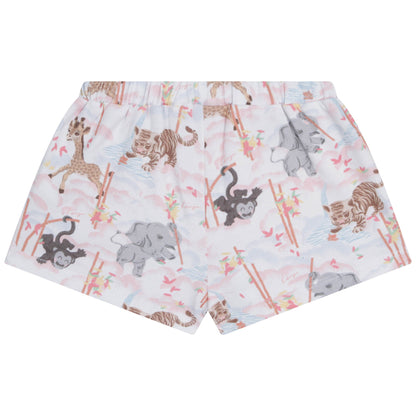 女婴白色印花棉套装