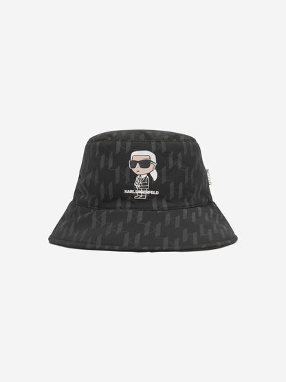 Karl Lagerfeld 女童 Karl 黑色渔夫帽