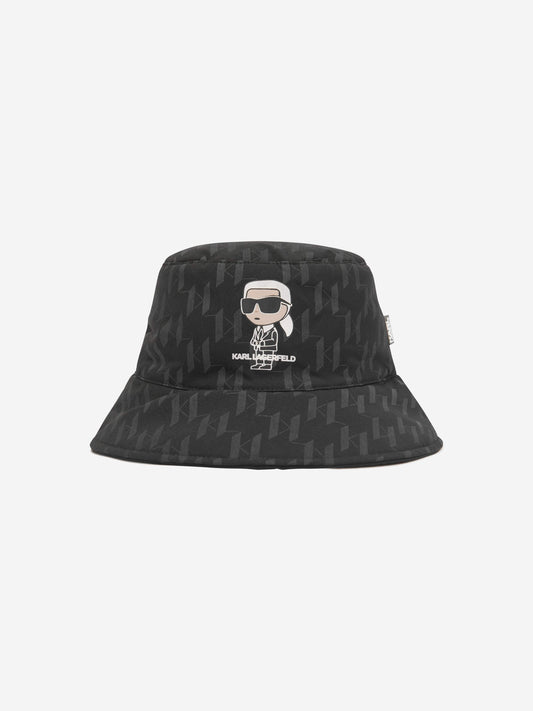 Karl Lagerfeld 女童 Karl 黑色渔夫帽