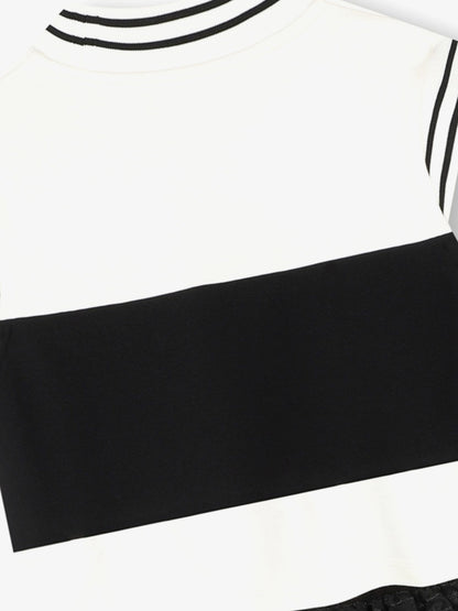 Karl Lagerfeld 女童混合面料米兰多色连衣裙