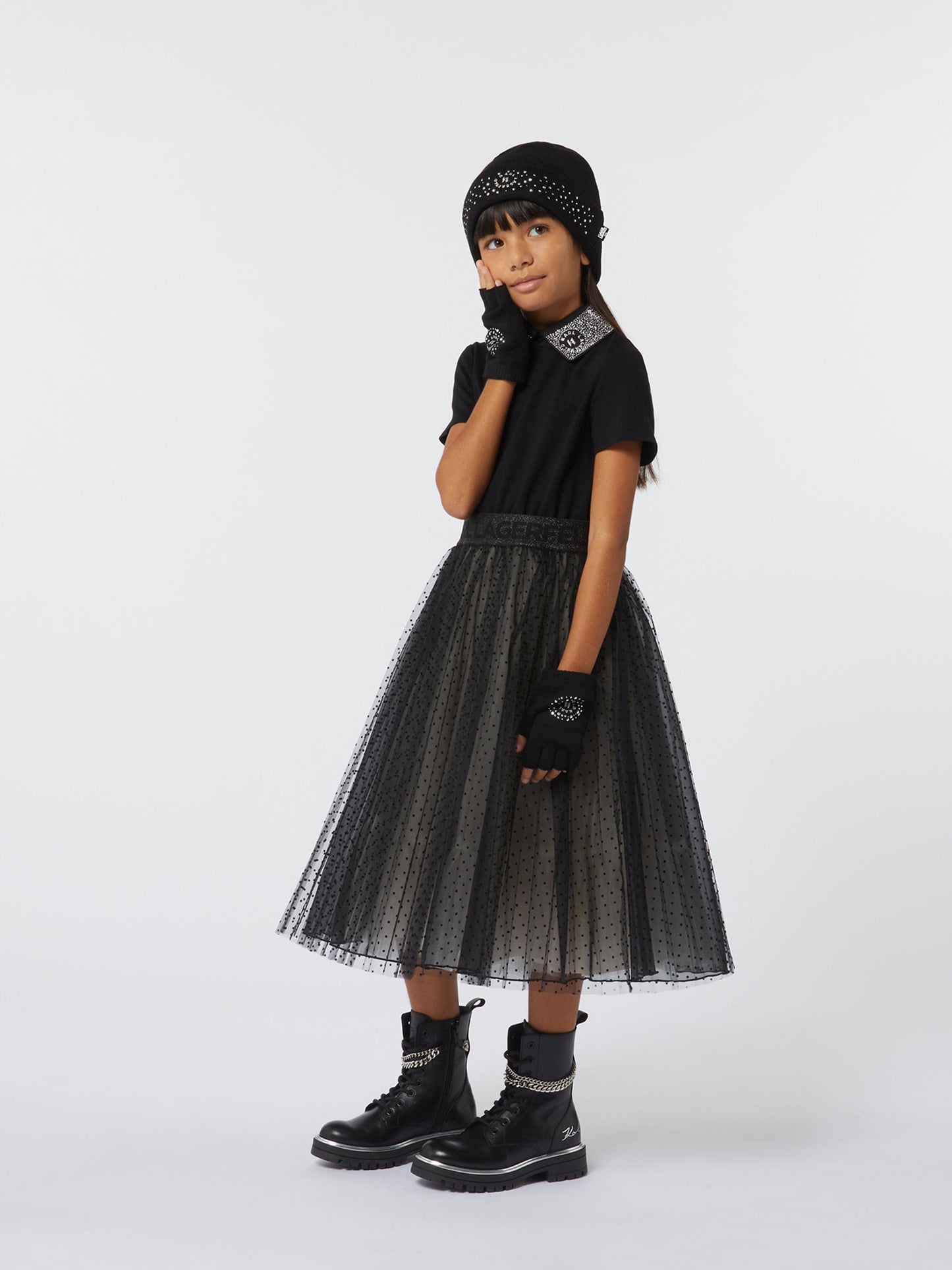 Karl Lagerfeld 女童黑色礼服