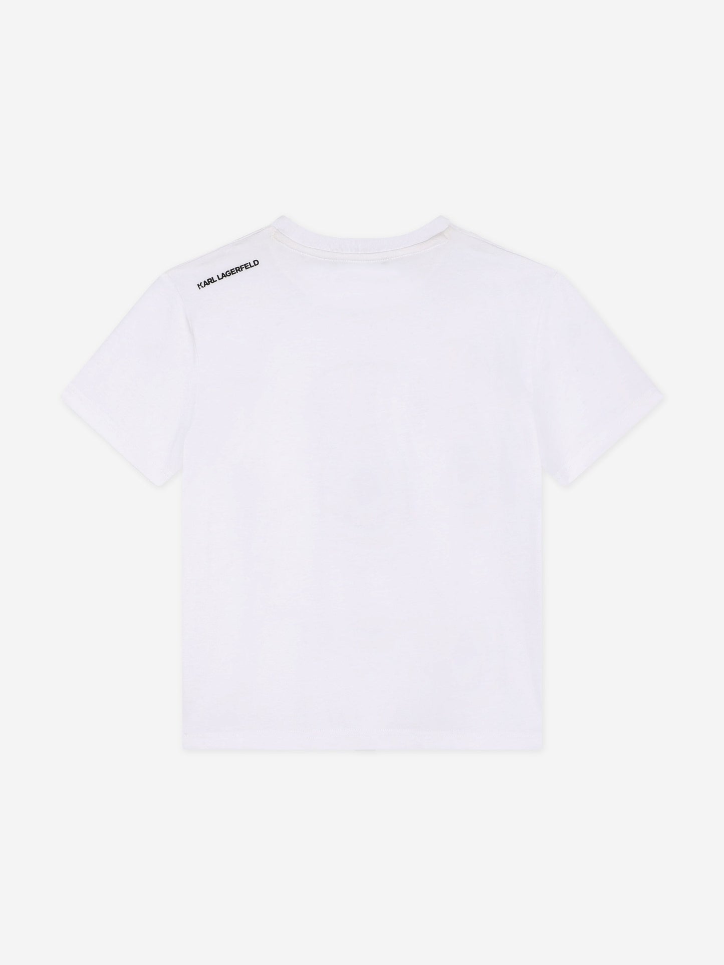 Karl Lagerfeld 男童白色 Karl Ikonic 印花 T 恤