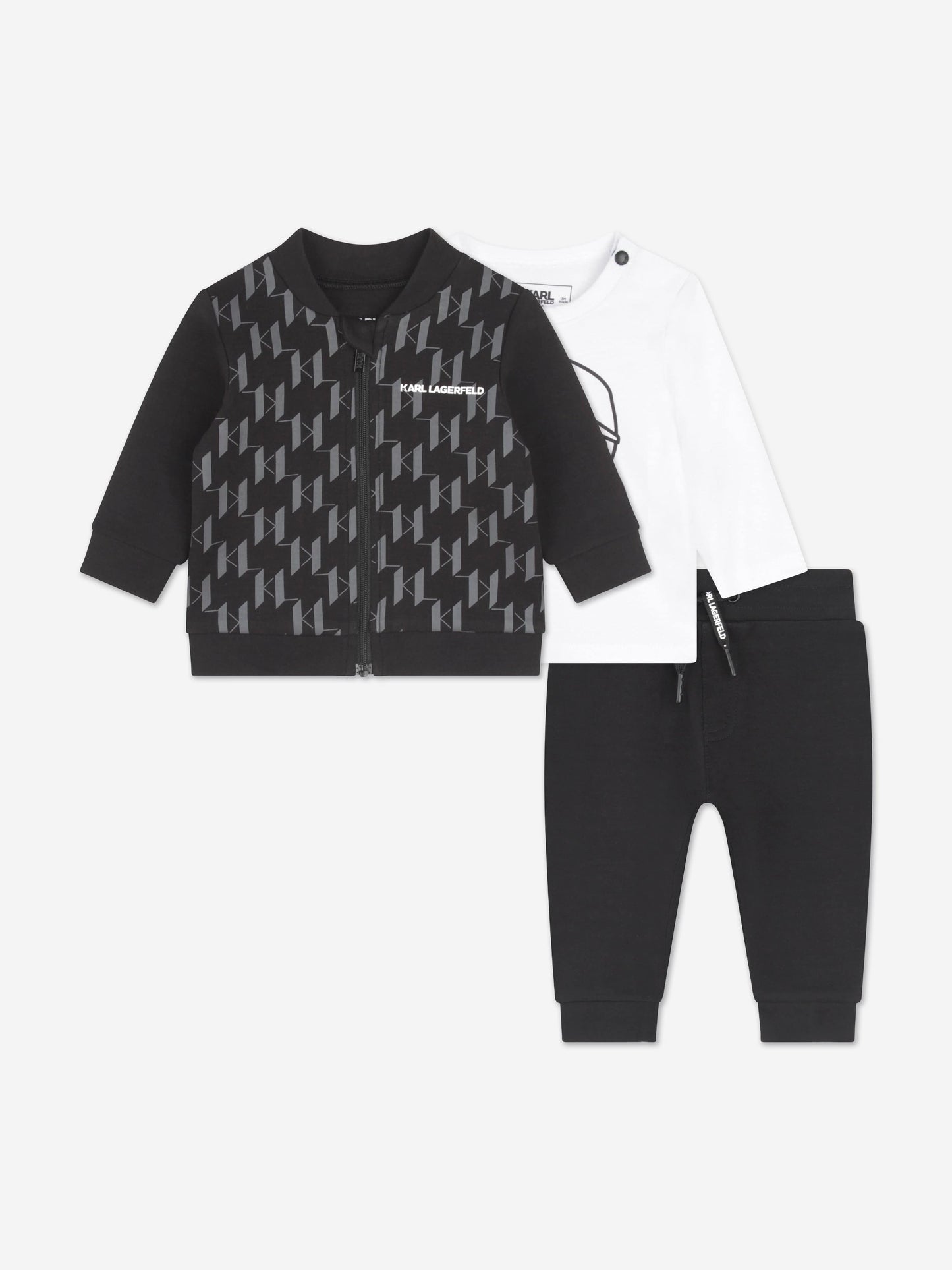 Karl Lagerfeld 男婴运动服礼品套装（黑色）