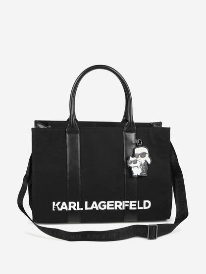 Karl Lagerfeld 婴儿徽标尿布包 黑色 (42 厘米)