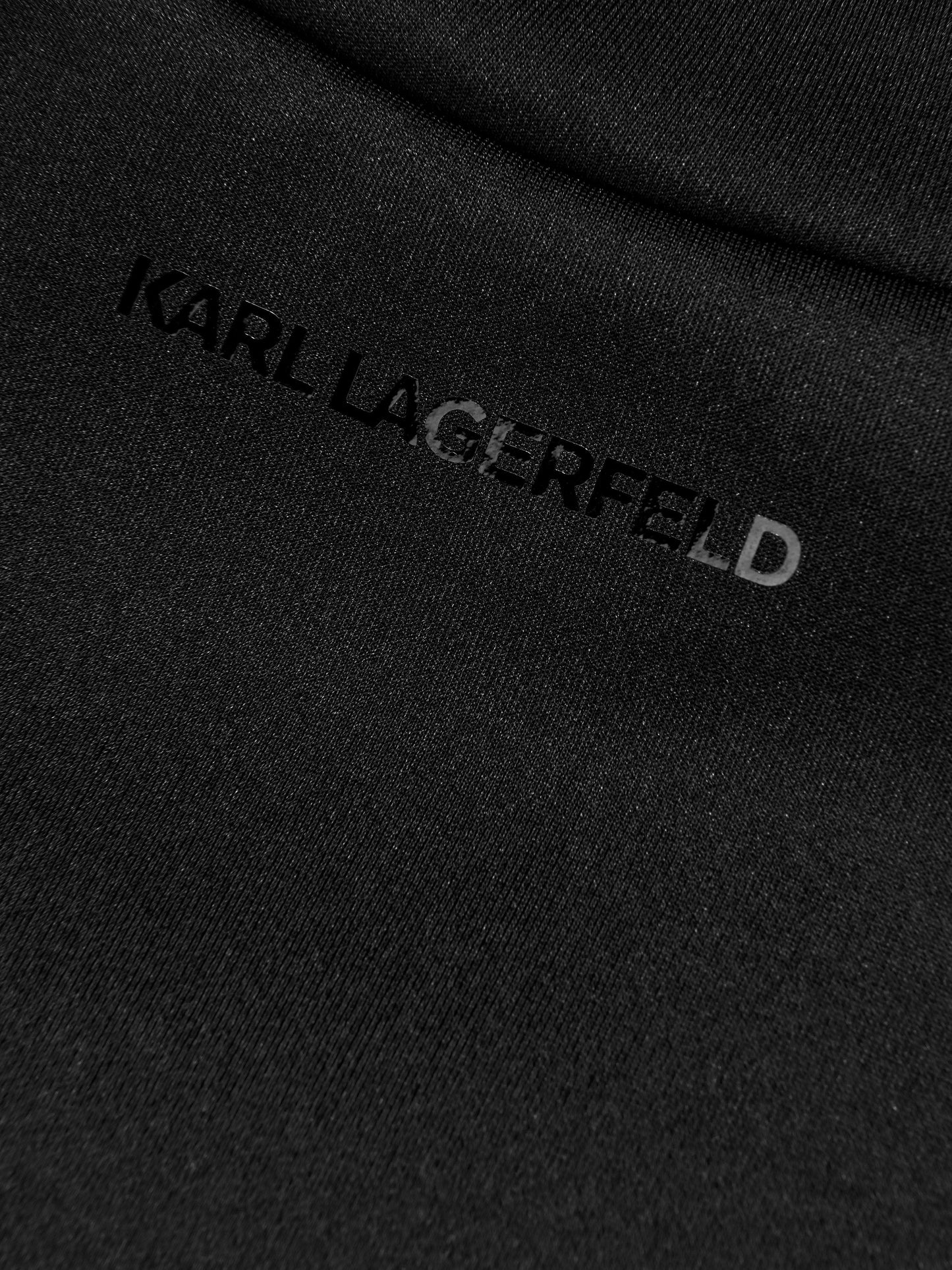 Karl Lagerfeld 女童黑色徽标印花运动衫