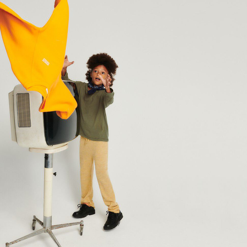 儿童军绿色棉T恤