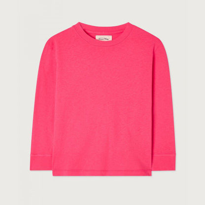 儿童荧光粉色棉T恤