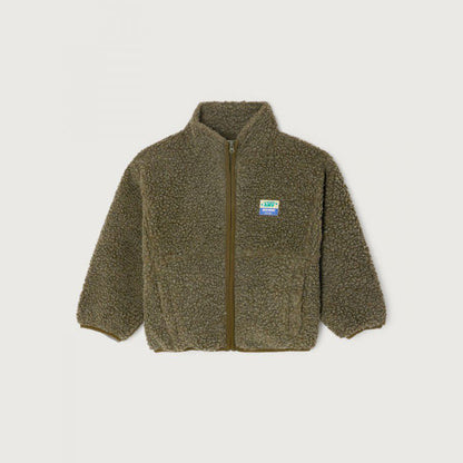 儿童绿色羊羔绒夹克