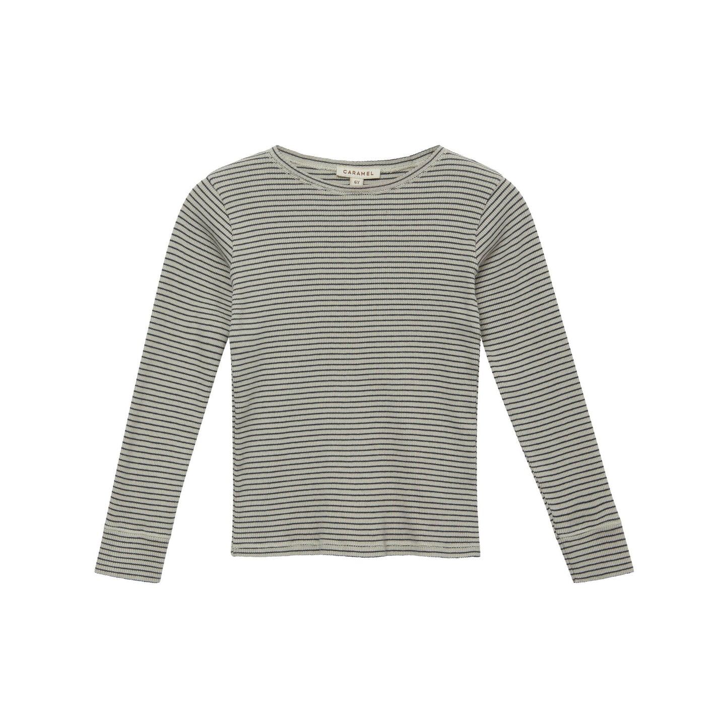 儿童藏青色条纹棉T恤