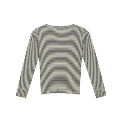 儿童藏青色条纹棉T恤