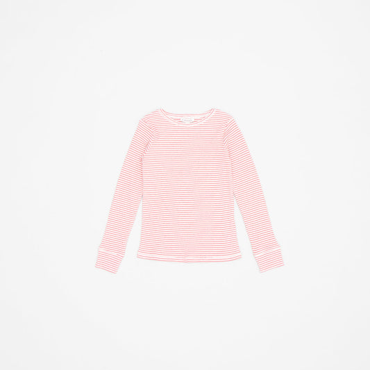 女童红色条纹棉T恤