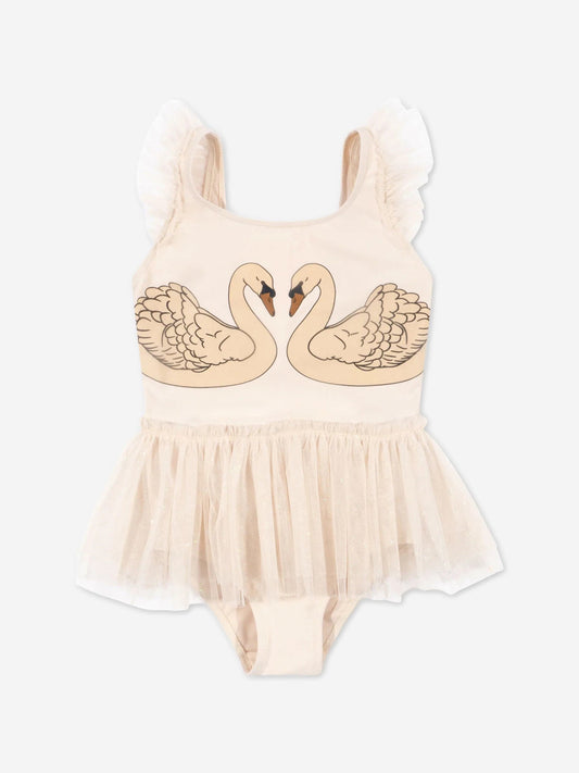 Konges Sløjd 女孩粉色 Strut Swan 泳衣