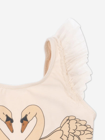 Konges Sløjd 女孩粉色 Strut Swan 泳衣