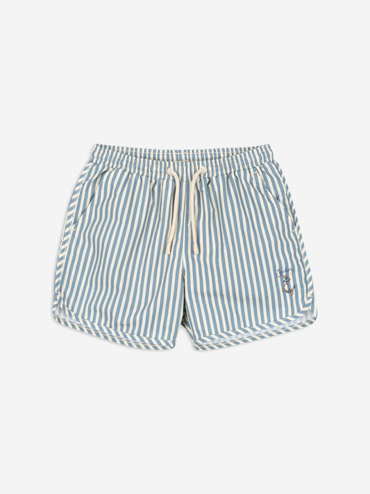 Boys Sailor Stripe Asnou Swim Shorts in Blue