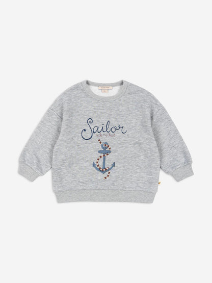Kids Lou Sailor Sweatshirt in Grey