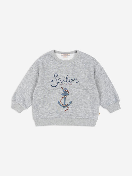 Kids Lou Sailor Sweatshirt in Grey