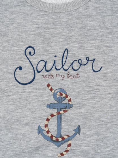 Kids Lou Sailor Sweatshirt in Grey