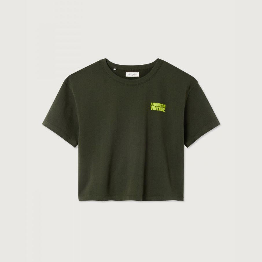 儿童女童深绿色棉T恤