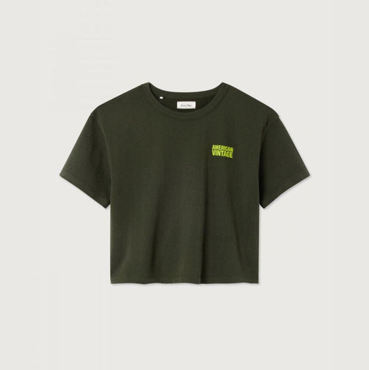 儿童女童深绿色棉T恤