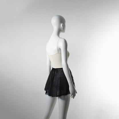 女士藏青色双面芭蕾舞短裙