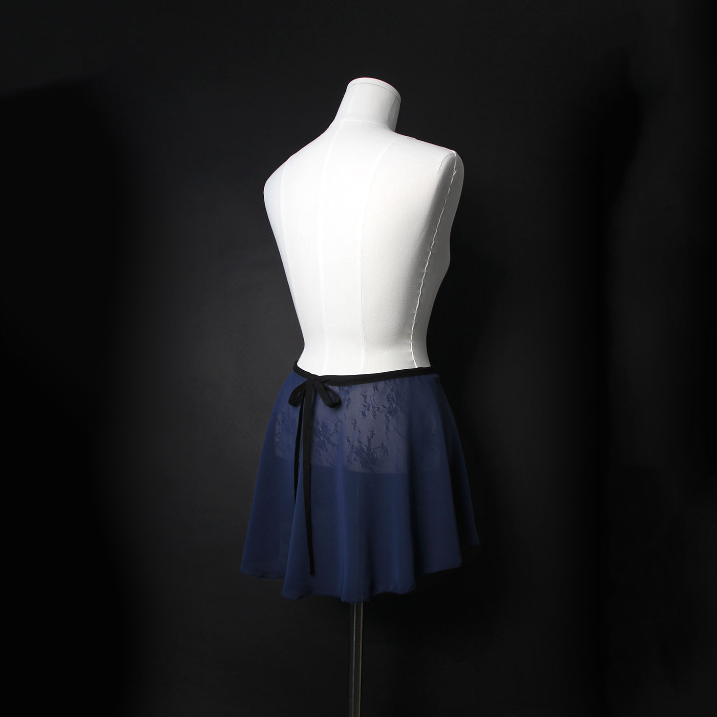 女士藏青色双面芭蕾舞短裙