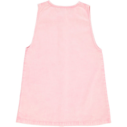 女童粉色棉连衣裙