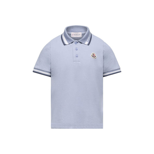 男童浅蓝色棉Polo衫